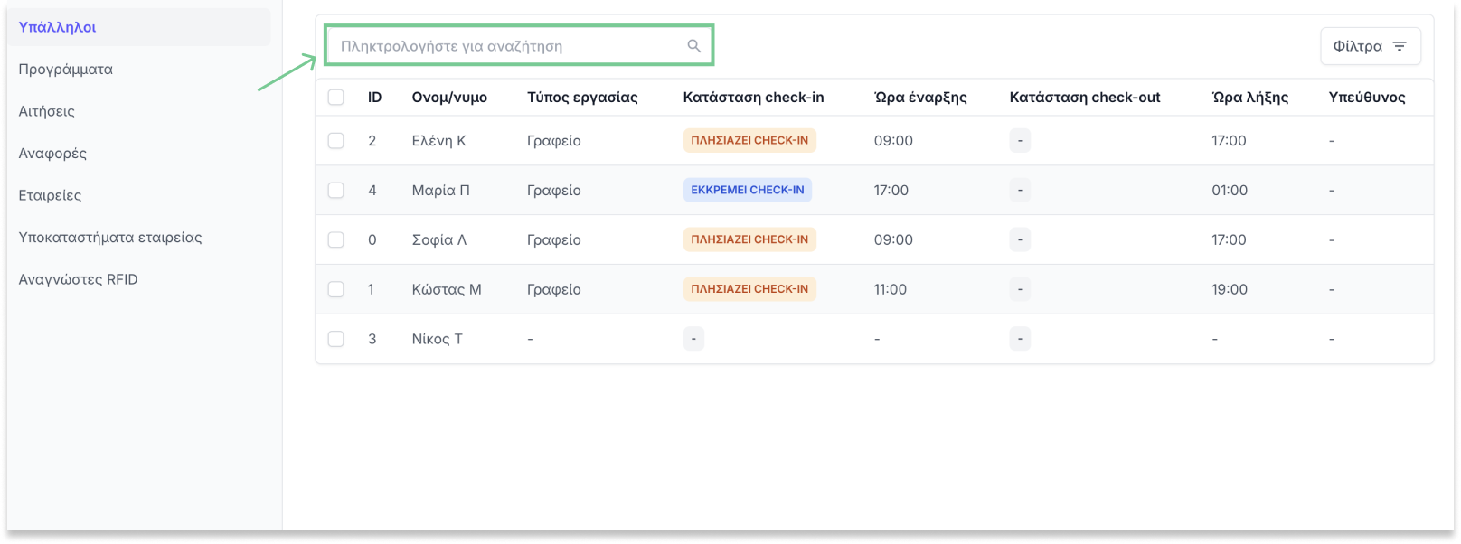 Τα στοιχεία των υπαλλήλων σας σε ένα μέρος